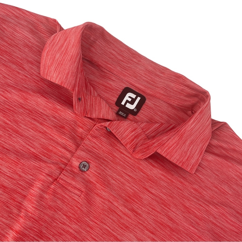 FOOTJOY FJ Golf Polo Acushnet S/S Shirt Stretch Mens  Heather RED Size XL